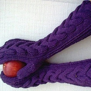 Twilight Mittens Knitting Pattern PDF elbow length mittens Inspired by Bella DIY Digital Instant Download