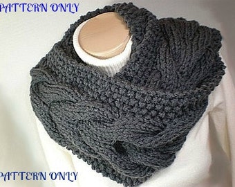 KNITTING PATTERN Circle Scarf Bitten by Bella Cowl diy PDF Instant Download