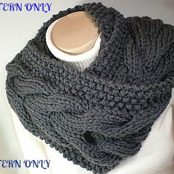 KNITTING PATTERN Circle Scarf Bitten by Bella Cowl diy PDF Instant Download