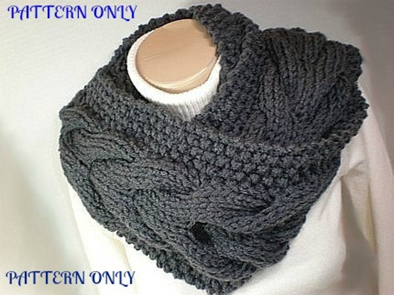 KNITTING PATTERN Circle Scarf Bitten by Bella Cowl Diy PDF Etsy