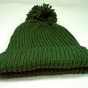 Gorro verde de pura lana merina - Verde