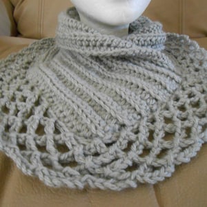 Lace neck warmer, Neck Wrap Scarf, Adult Neck Wrap, women&#39;s scarf, winter scarf, knitted scarf, handmade scarf,  cowl