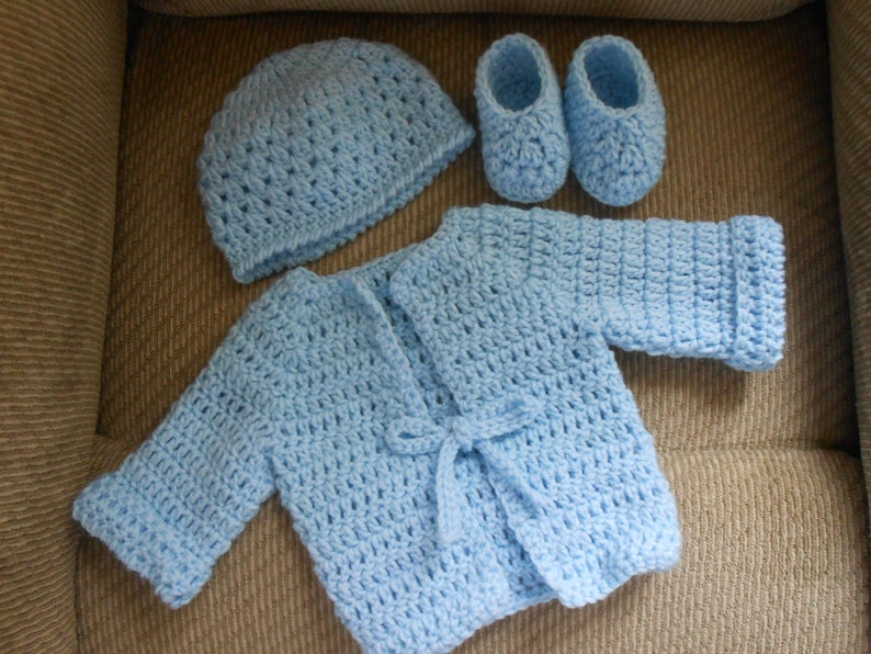 Baby Blue Sweater Set Baby Boy Shower Gift Baby Boy Hat and Etsy