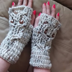 Owl Fingerless Gloves