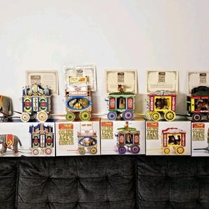 Tren de carros de circo Steiff Golden Age: firmado, raro n.° 69/5000