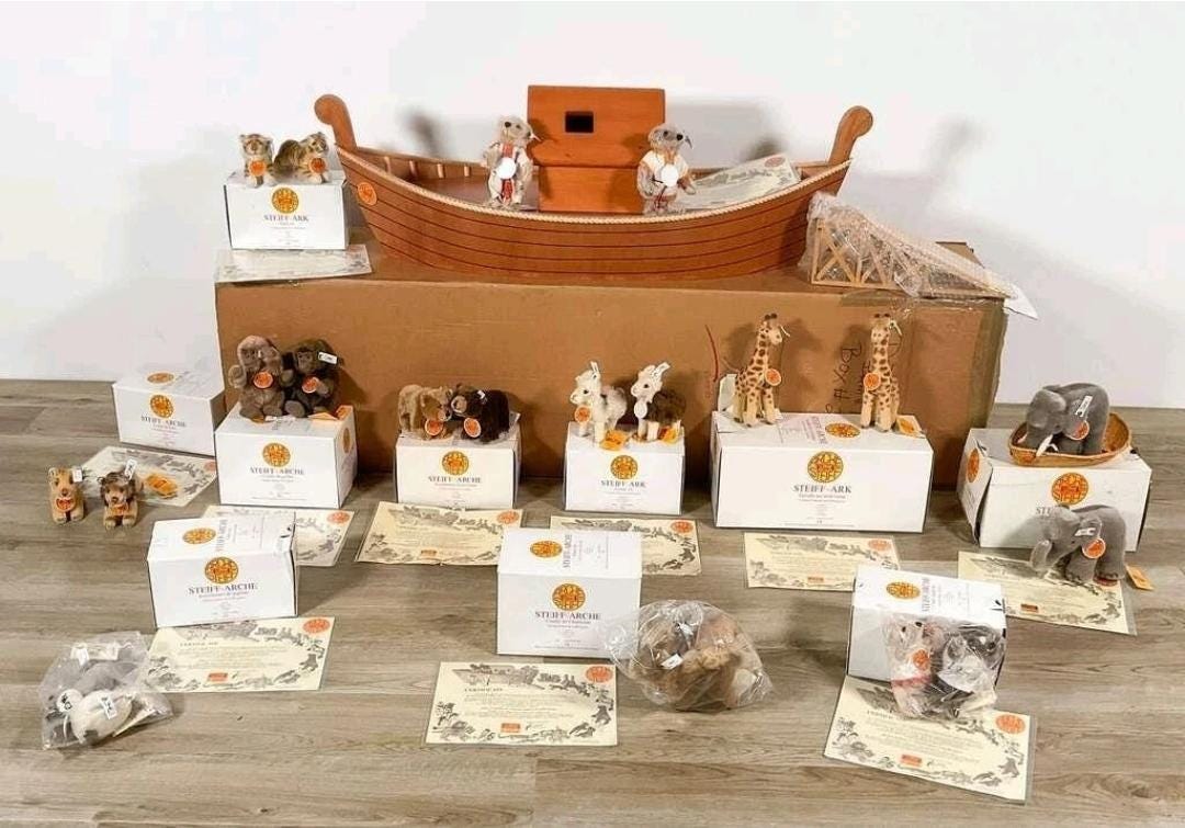 Steiff Noah's Ark Limited Edition Set (1992) - Complete With Coas