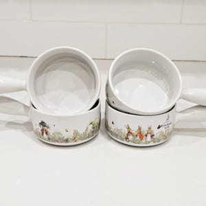 Peter Rabbit bowl set 4 Beatrix Potter ceramic bowls Zrike 2026 cottagecore Easter nursery tableware dessert bowls