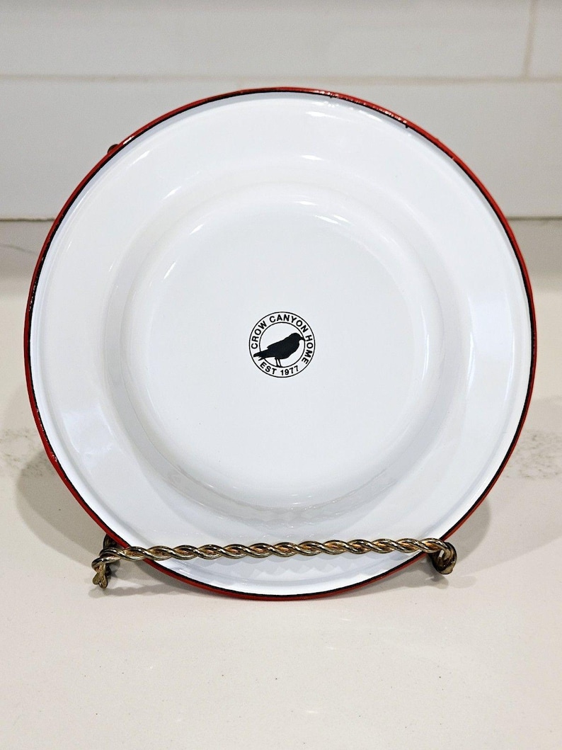 Crow Canyon Home Enamelware Plate