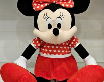 ミニーマウス ピンクと赤いハート キスミー 7インチ ディズニー