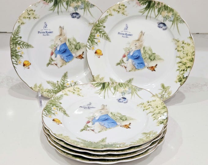 Peter Rabbit Party Plates Peter Rabbit Porcelain Plates, Set of 6 - Beatrix Potter Easter Decor ...
