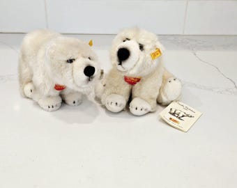 Steiff Fulda Yukon Quest Full Set Musher, Sled, Dogs, Polar Bear