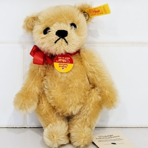 Steiff Orig.Teddybär 15 Mohair030246 Germany Bear w/Tags KNOPF IM OHR 6&quot; Vintage