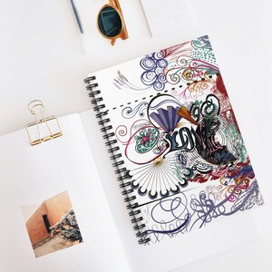 Love - Original Artwork- Spiral Notebook - Ruled Line, notebook, journal, gift idea, holiday gift