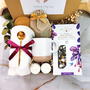 Gute Besserung Box für Frauen mit einem leichten, weichen Schal, Denken an Sie Box, Umarmung in einer Box, Selbstpflegebox für sie, Bereit für Geschenkbox