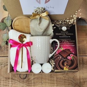 Breakup Care Paket mit Artisanal Premium Chocolate, Her Care Paket, Stress Relief Geschenk, Hygge Geschenkkorb, Self Care Box bereit zum Geschenk