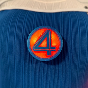 Marvels Fantastic Four: First Steps Costume Emblems with Human Torch Fire Effects