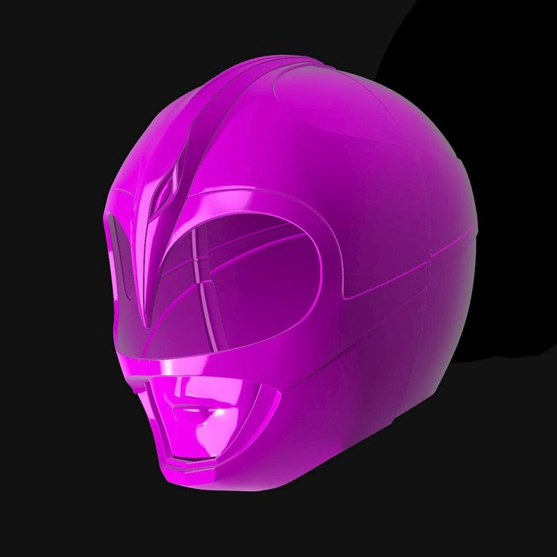 Pink Power Ranger Helmet Pattern Mighty Morphing Power Rangers - Pink Ranger Helmet - 3D Printing Files ...