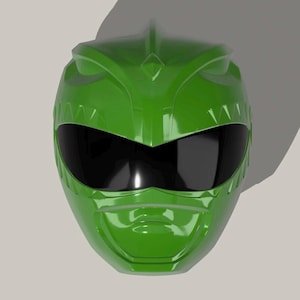 Mäktiga Morphing Power Rangers - Grön Rangerhjälm - 3D-utskriftsfiler