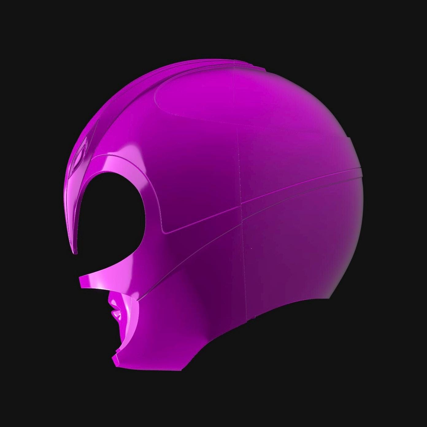 Pink Power Ranger Helmet Pattern Mighty Morphing Power Rangers - Pink Ranger Helmet - 3D Printing Files ...