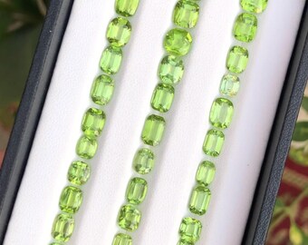 Faceted Peridot Gemstone: 44 Carats, Clean Clarity (9-5mm)