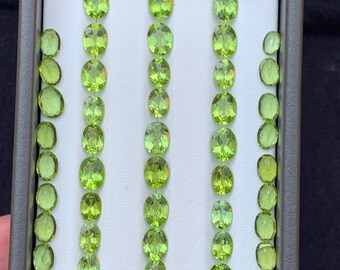 Natural Peridot Gemstone: 48.80 Carats, 8-7mm