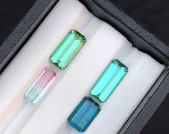 6.55 cts tourmaline faceted gemstone from Afghanistan available ( 12 to 9 mm long )