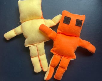 Orange mini CyverToy squishy flexie robo