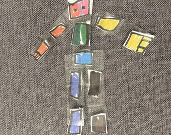 Rainbow twin CyverToy paper Robot