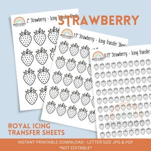 Strawberry - Royal Icing Transfer