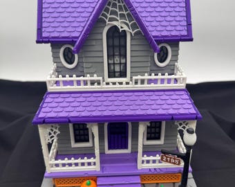 3D Printed Haunted House Décor • Spooky Halloween Night Light • Unique Tabletop Horror Display