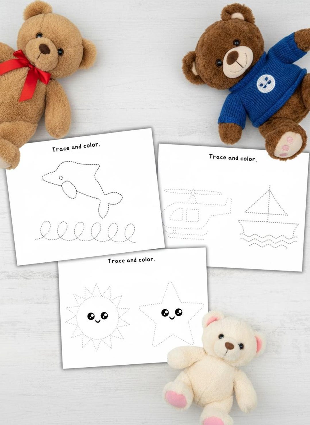 60 Preschool Line Tracing Worksheets Bundle, Fine Motor Pre-writing ...