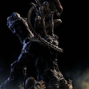8K 3D Resin Printed Xenomorph Model Kit – Unpainted & Multi-Piece Collector’s Display Figure