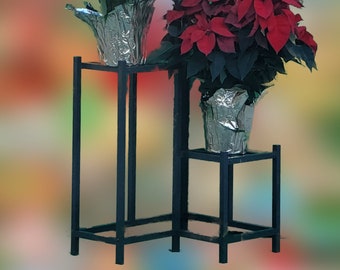 3 Tier Aluminum Plant Stand: Rust Proof Indoor Outdoor Display (12")