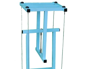 Tensegrity Indoor/Outdoor Plant Stand. Rust Proof Aluminum Floating Shelf Kit. Regular Height. Painted Gentle Aquamarine