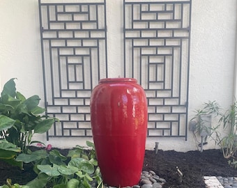 Single Panel Geometric Pattern Ver 1 Aluminum Metal Garden Trellis  Kit