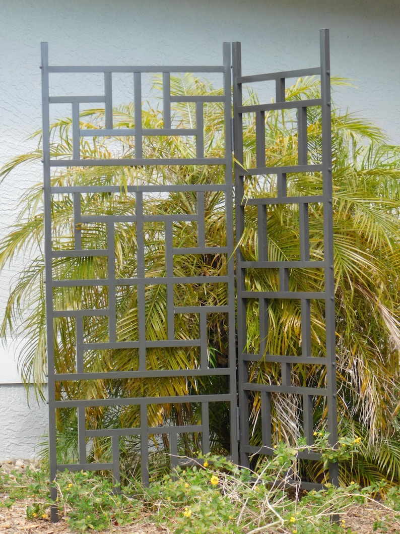 Single Panel Pinwheel Motif Aluminum Metal Garden Trellis Kit Etsy