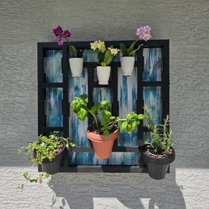 Exterior Wall Decoration Metal Epiphyte Trellis for Orchids and Air Plant Living Wall.