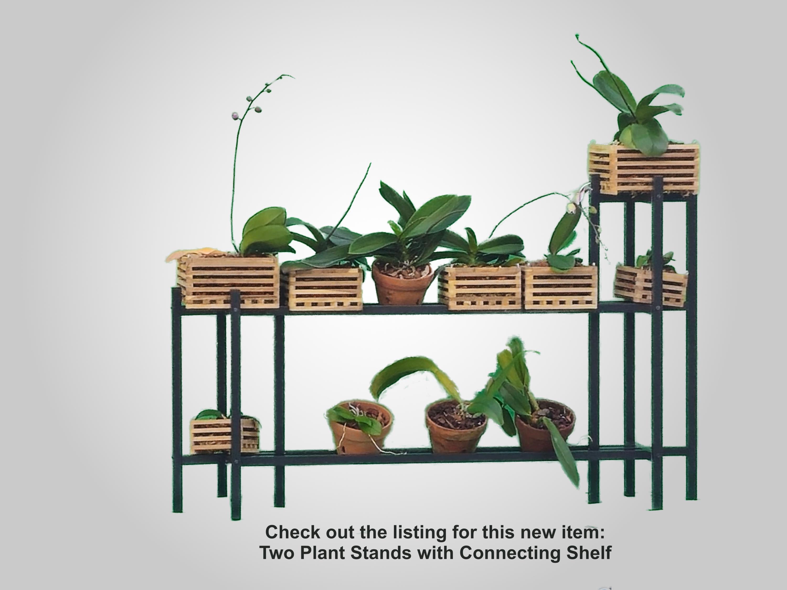 MILLS PLANTS STAND ② Aluminum Metal Plant Stands: Indoor Outdoor Display Shelf, Sets of