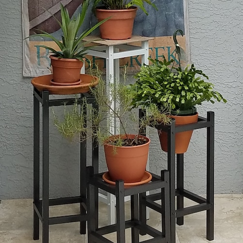 Aluminum Metal Plant Stands: Indoor Outdoor Display Shelf, Set of 3 - Etsy