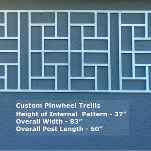 Single Panel Pinwheel Motif Aluminum Metal Garden Trellis Kit image 5