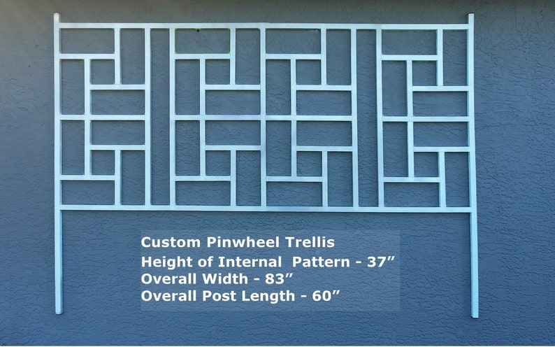 Single Panel Pinwheel Motif Aluminum Metal Garden Trellis Kit image 5