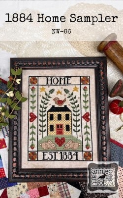 Annie Beez Folk Art-1884 Home Sampler