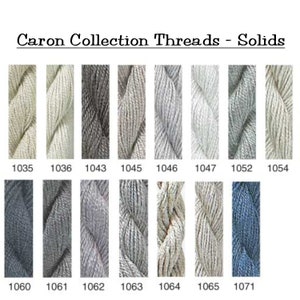 Caron Collection Soie Cristale, Impressions, Wildflowers - Colors 1035-1071 - Solid colored Embroidery Threads