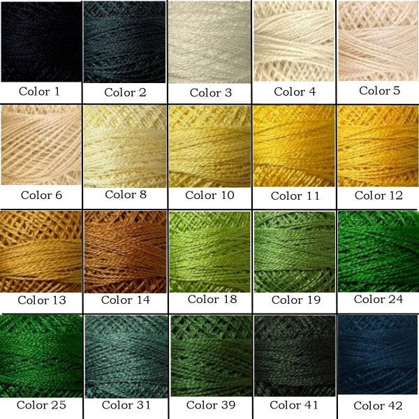 Valdani Perle Cotton Balls/Solid Colors 1 thru 141, Size #5, #8, #12