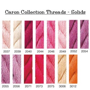 Caron Collection Soie Cristale, Impressions, Wildflowers - Colors 2037-3012 - Solid colored Embroidery Threads