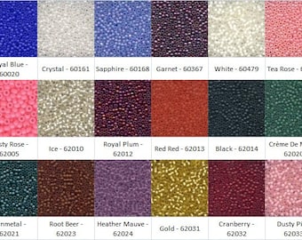 Mill Hill Glass Frosted Seed Beads Size 11/0 - Colors 60020-65270