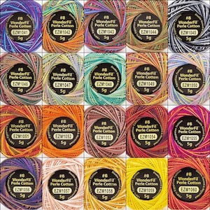 Eleganza/Wonderfil Size 8 Perle Cotton Colors 1041-1060 **Choose Color**