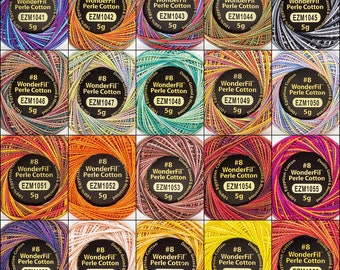 Eleganza/Wonderfil Size 8 Perle Cotton Colors 1041-1060 **Choose Color**