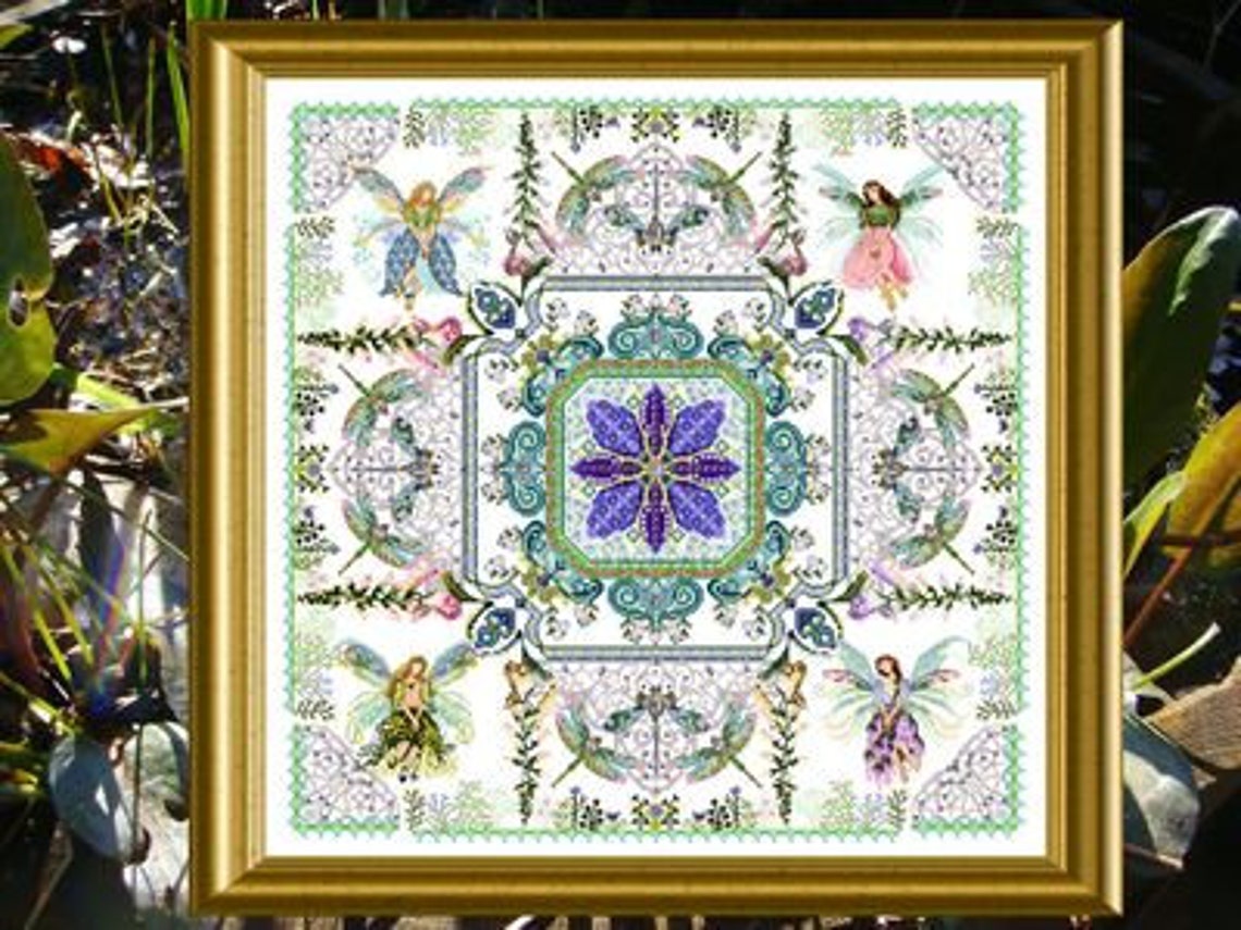 Chatelaine Design the Fairy Flower Garden Cross Stitch Etsy