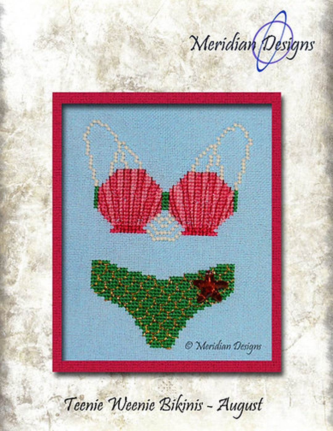 Meridian Designs - Teenie Weenie Bikinis - August (chart & Charm ...